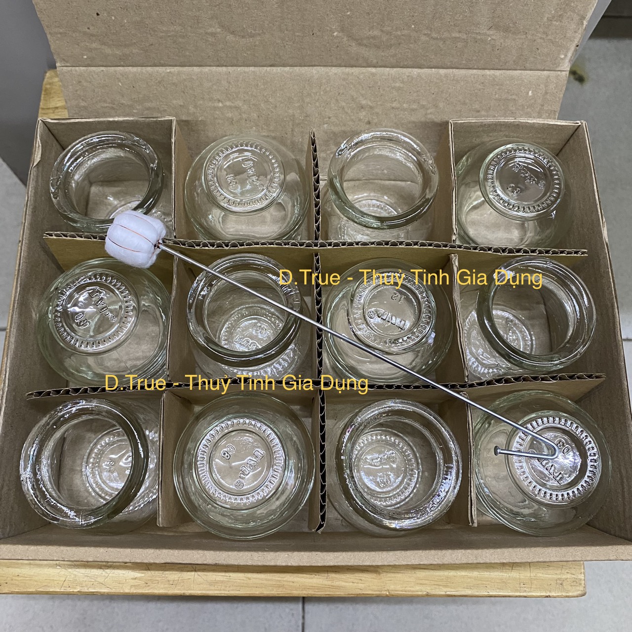 [Đồ Giác Hơi] Bộ 12 Hủ Giác Hơi Thủy Tinh bằng Lửa (Kèm 1 Cây Mồi Lửa)