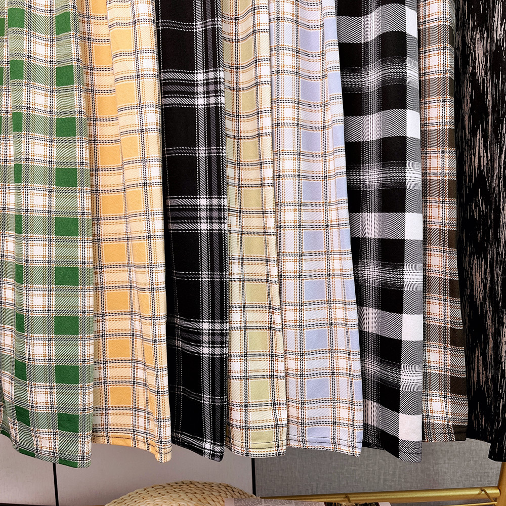 (≤70kg) Quần ống rộng kẻ sọc cho nữ, cạp cao, quần ống rộng ống suông, quần ống suông đa năng