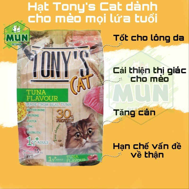 Thức ăn hạt cho mèo Tony’s Cat túi 1,5kg