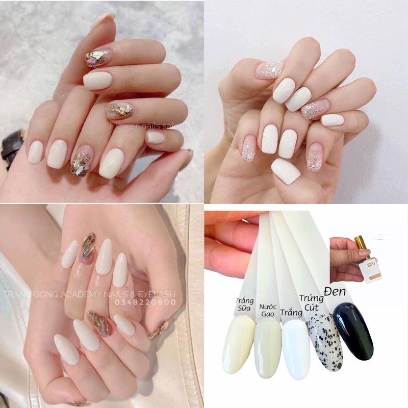 Sơn gel b281 màu trắng sữa hót
