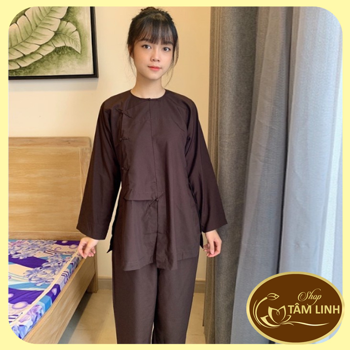 Đồ Lam Đi Chùa_Mẫu Vạt Hò Nút Bấm