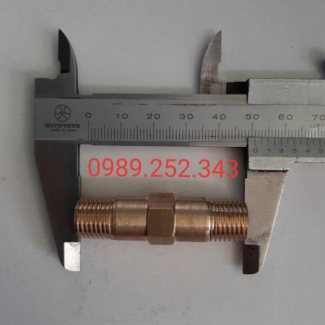 Nối Thau 2 Đầu Ren ngoài 13mm