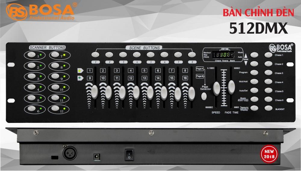 Mixer chỉnh đèn bosa 512dmx