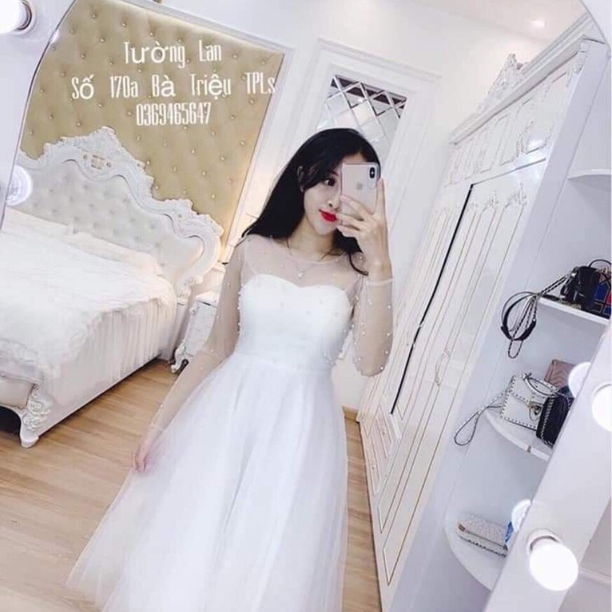 Đầm tiểu thư đính ngọc