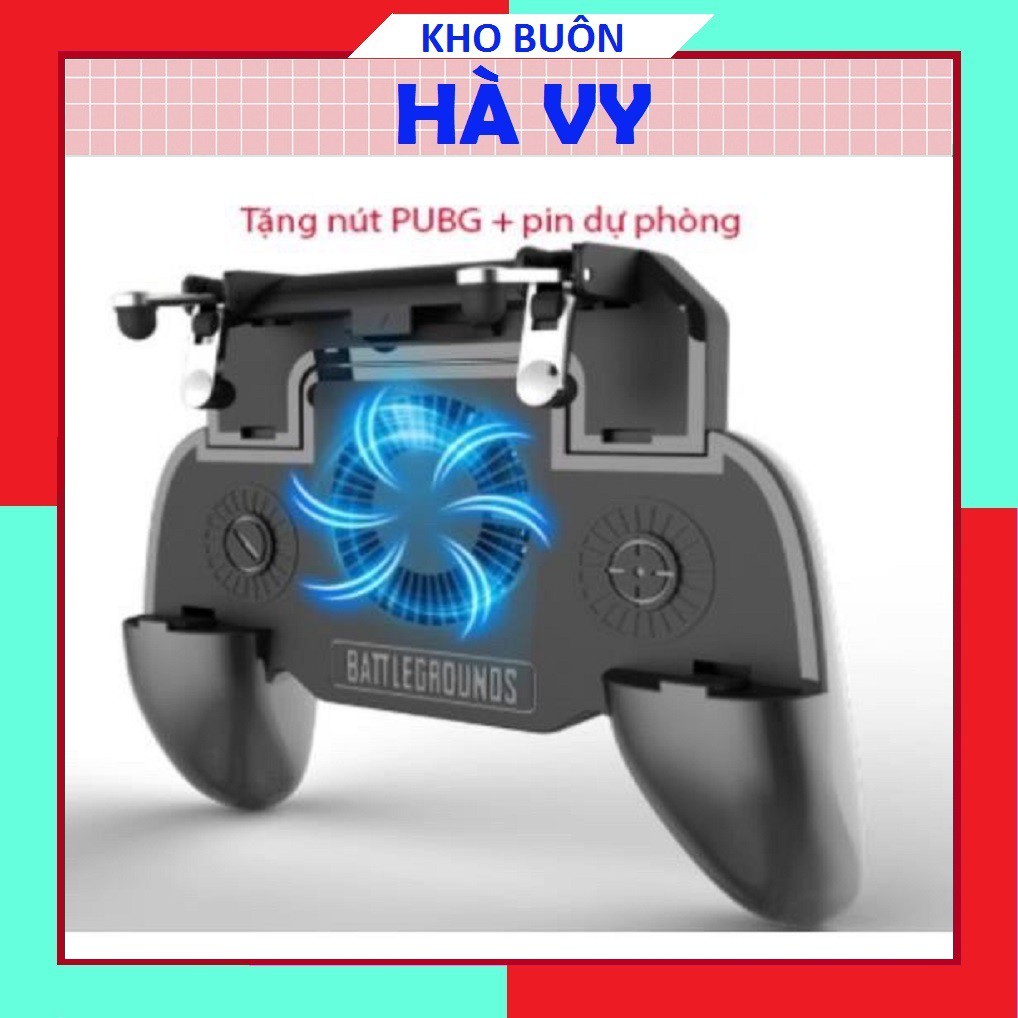 [Sale 30%]Tay cầm chơi game tản nhiệt - nút PUBG + PIn dự phòng - PUBG, ROS, FF siêu hot 2019