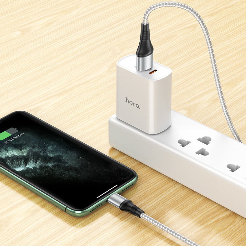 Cáp sạc 2.4A HOCO X50 chân Lightning / Type C