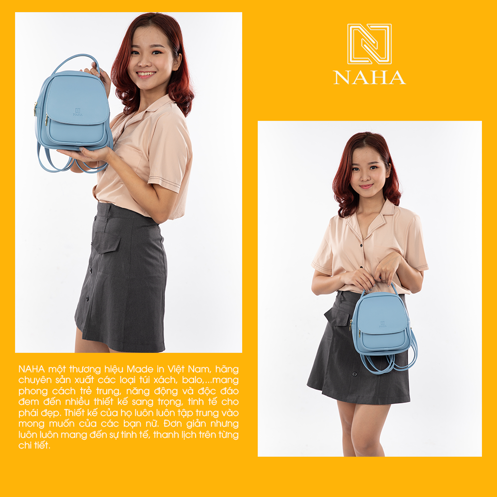 Balo Nữ Mini Đẹp Thời Trang Đi Học NAHA BL03 - Bảo Hành 12 Tháng
