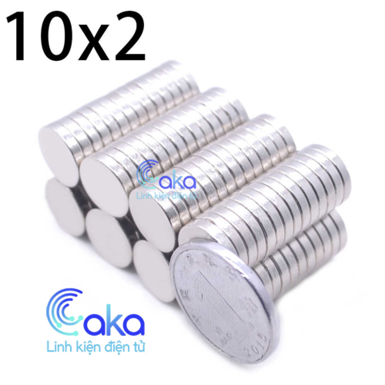 Bộ 5 Nam Châm Đất Hiếm 10x2mm