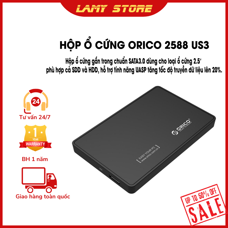 Box ổ cứng, hdd box, hộp ổ cứng orico 2577 us3 2.5", hộp ổ cứng orico 2588 us3 2,5"