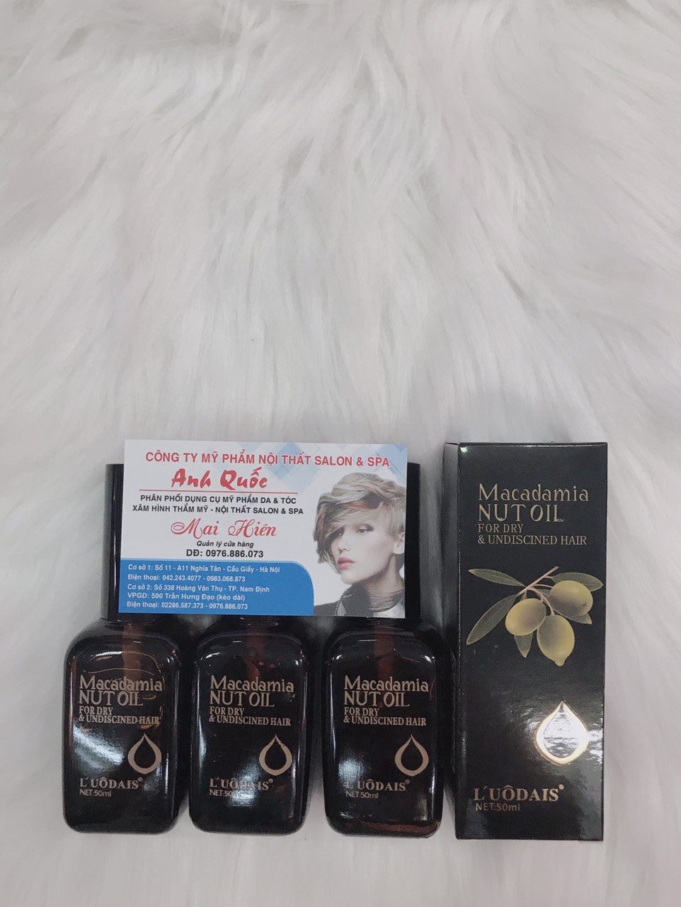 Tinh dầu dưỡng tóc macadami nut oil olive luôdais