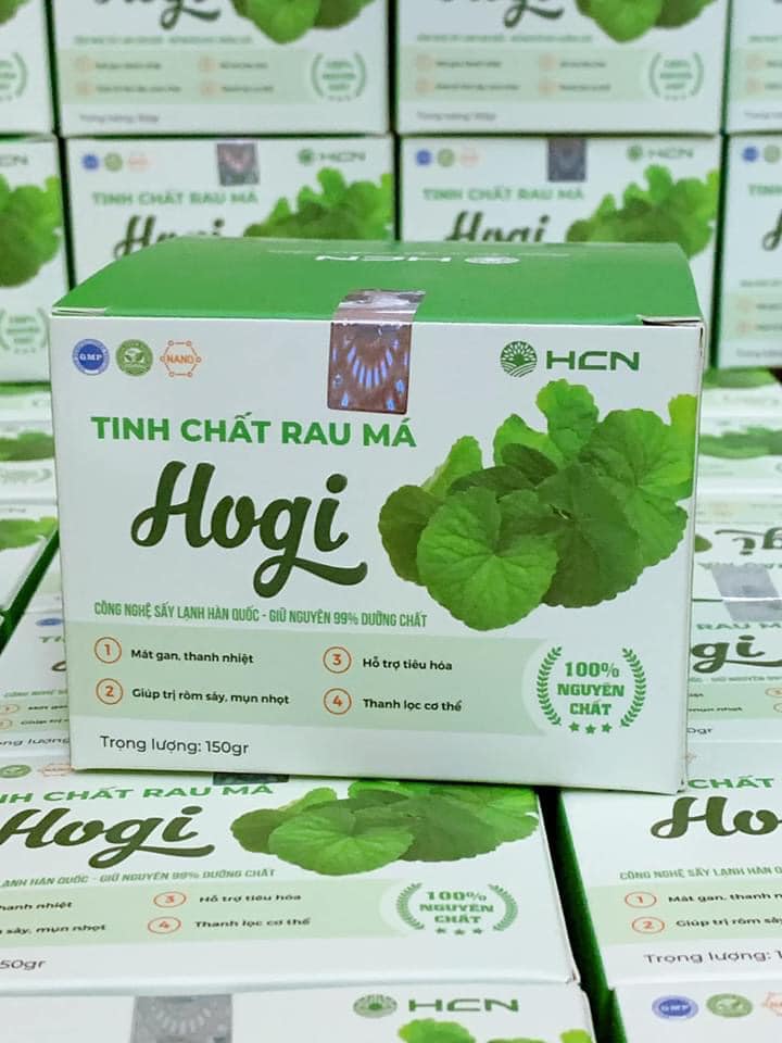 (Hàng chuẩn, date mới) Tinh chất Rau má Hogi siêu mát, siêu tốt , hộp 150g, công nghệ sấy lạnh giữ nguyên dưỡng chất