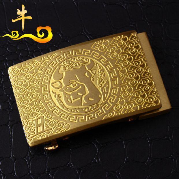 Đồng thau dây nịt nam khóa tự động đầu khóa3.5cmmô hình cá sấu thắt lưng khóa cao cấp khóa đai