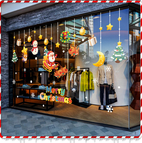 Decal trang trí Noel - Rèm dây noel phụ kiện