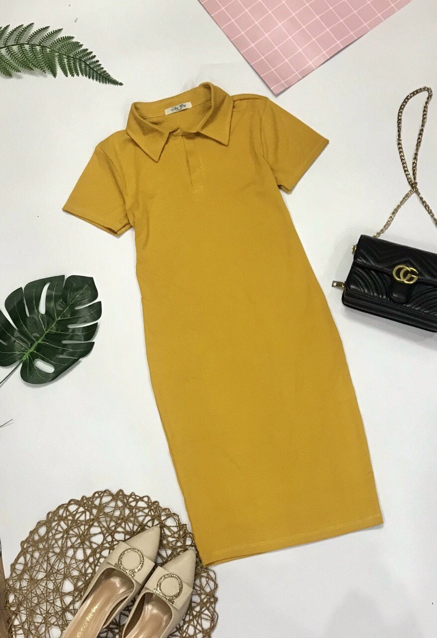 Đầm suông có cổ phối thun cotton mềm mịn mát mẻ tn