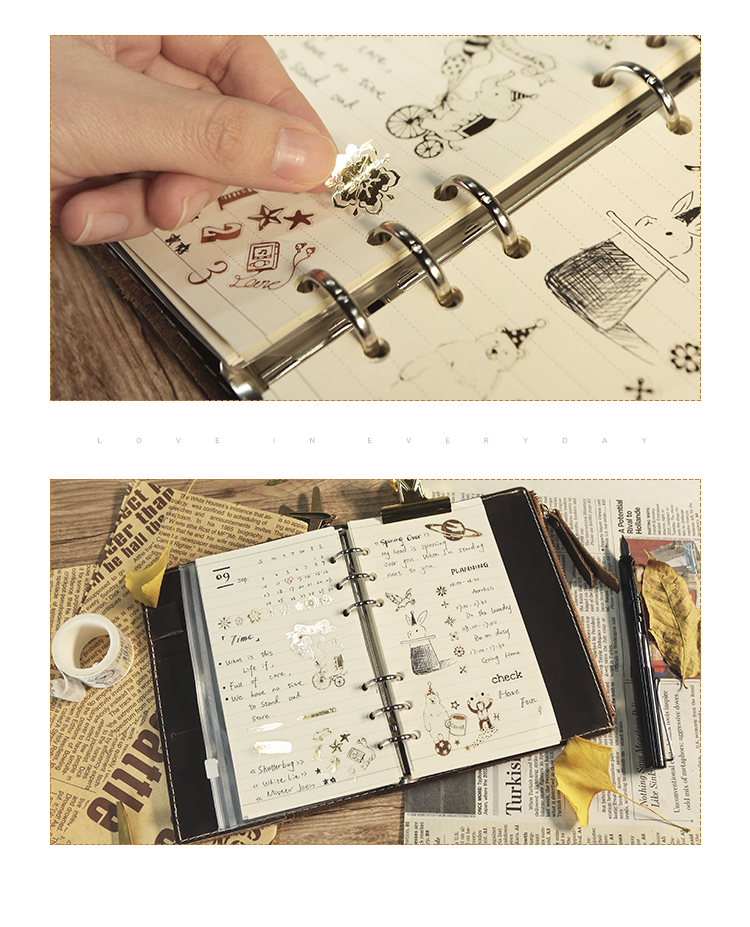 Hình dán trang trí Sticker Gold printing Stampure hoặc Mindwave