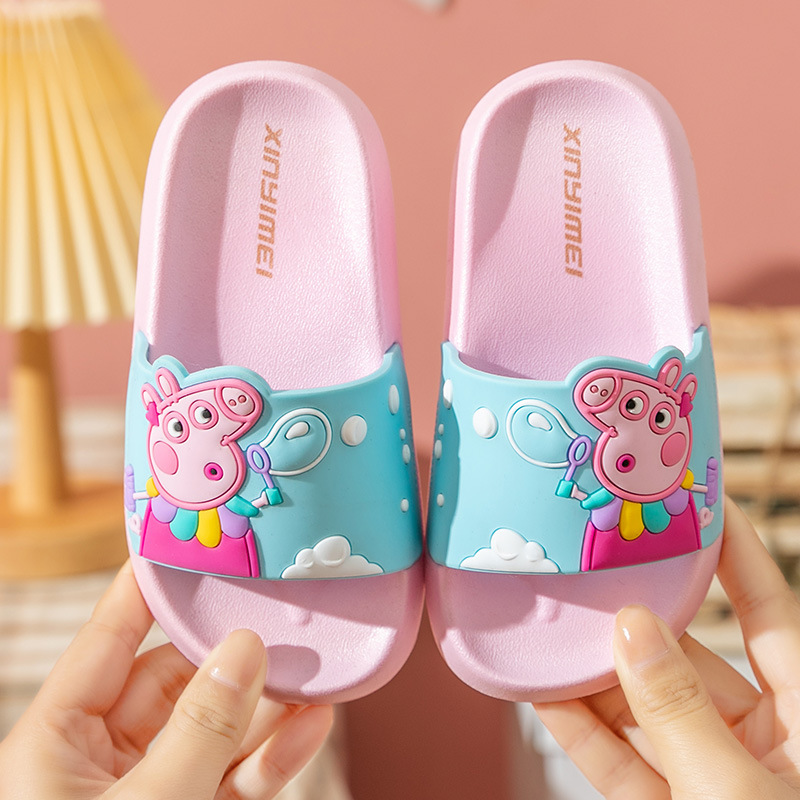 Dép Peppa Pig quai ngang cho bé gái, dép trẻ em heo Peppa nhựa EVA cao cấp, Tapu Kids Store