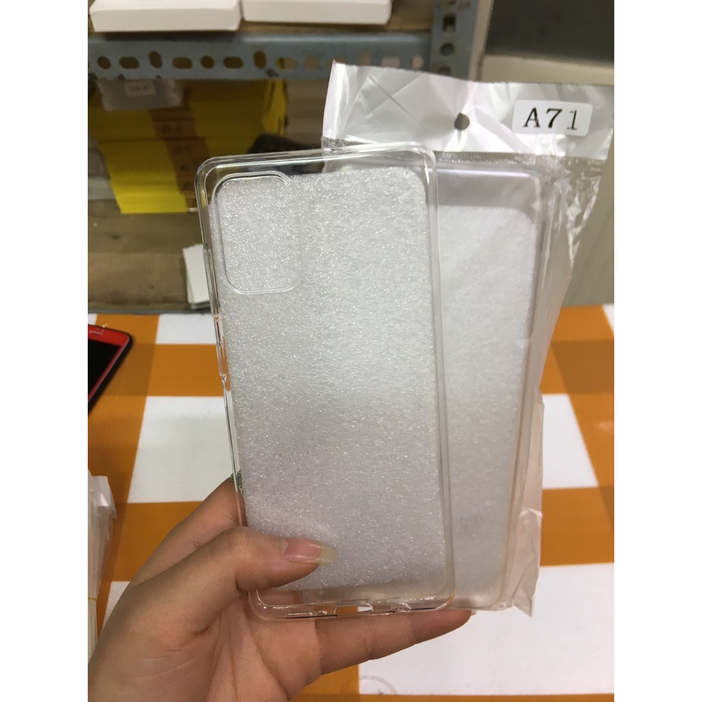 Ốp lưng dẻo trong cho Samsung Galaxy A71 (Loại đẹp, chống bẩn)