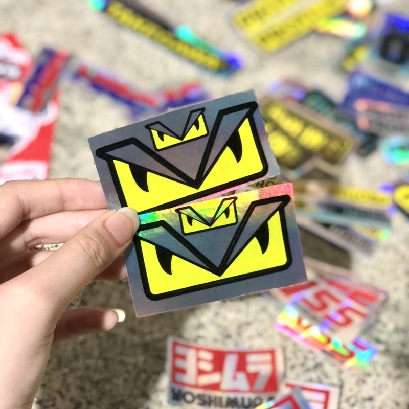 ( Mẫu ngẫu nhiên ) Tem dán logo xe máy, sticker logo xe máy, decal dán xe máy