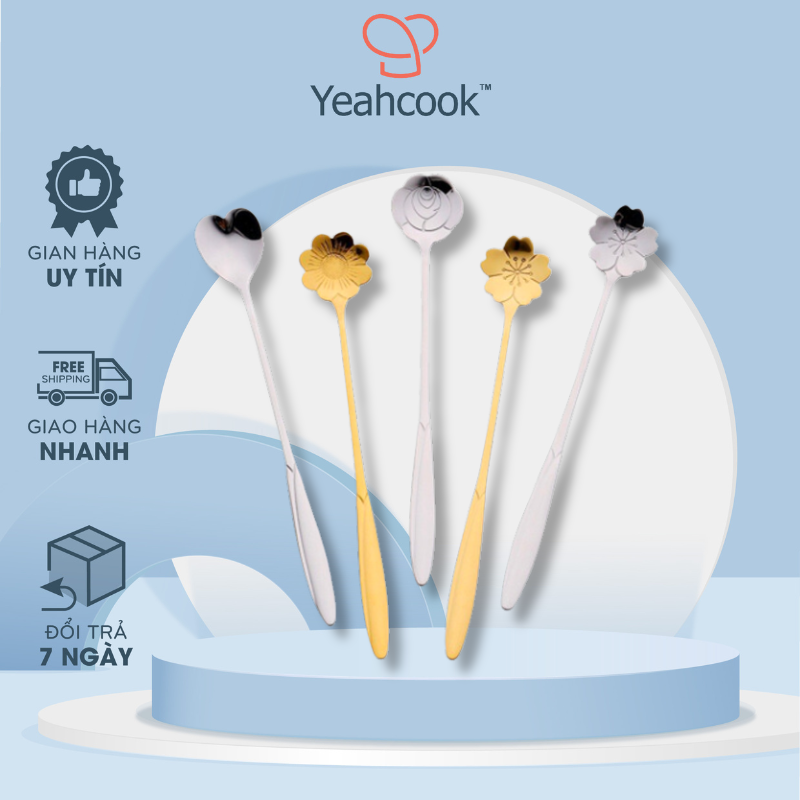 Thìa cafe inox mạ vàng cao cấp Yeahcook
