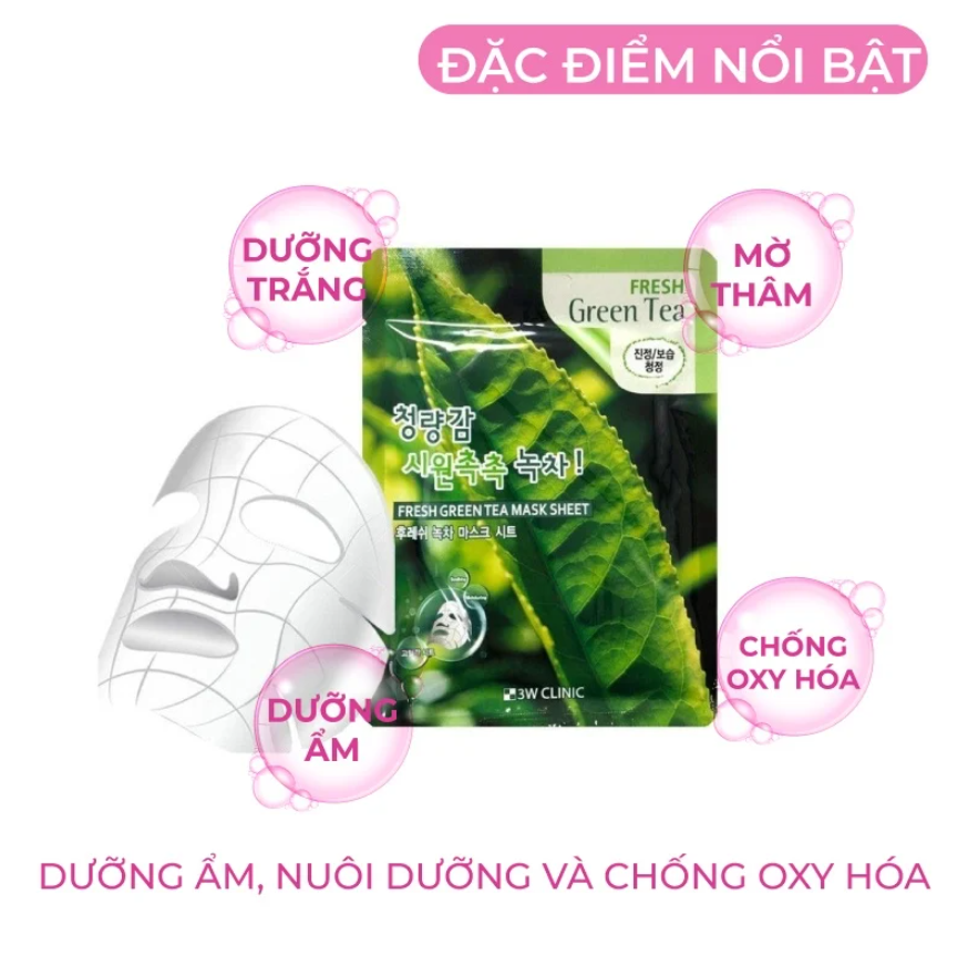 Gói 10 Miếng Mặt Nạ Dưỡng Da 3w Clinic Fresh Mask Sheet 23ml