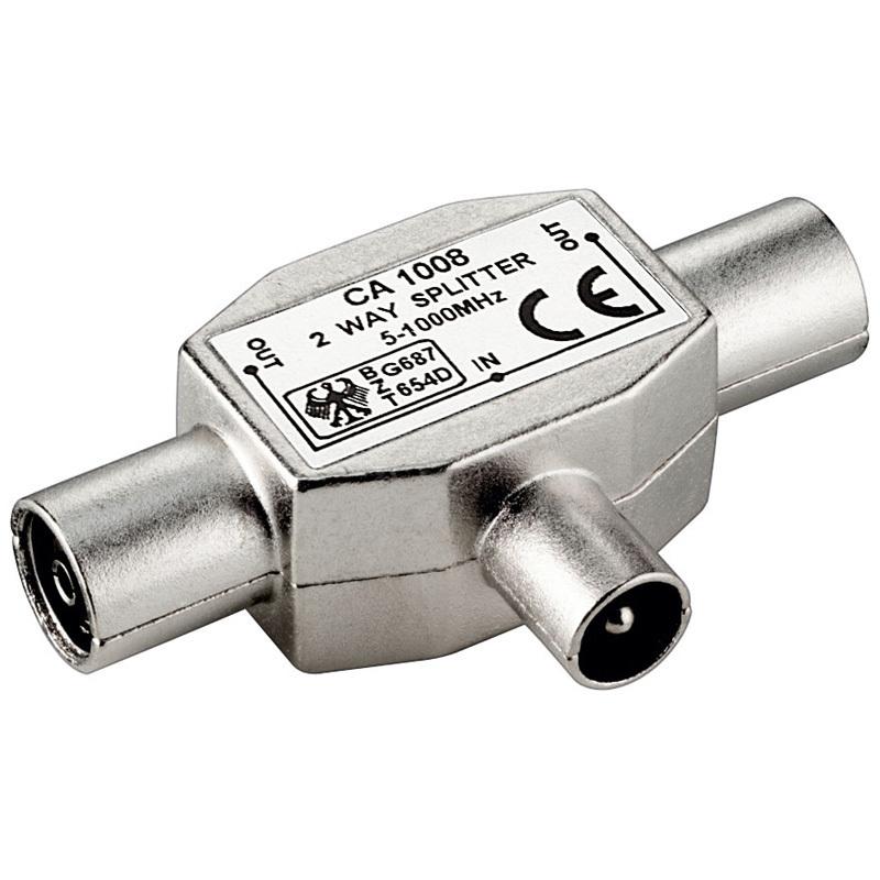 Jack chia tín hiệu angten, truyền hình cáp 1 vào 2 ra