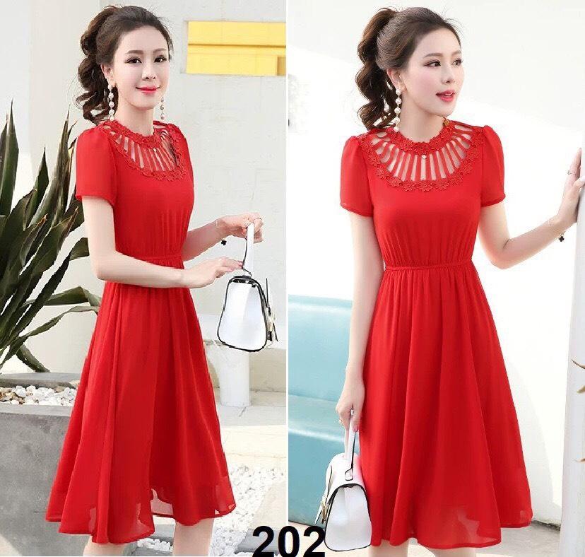 [HCM]ĐẦM XÈO PHỐI REN NƠ CỔ SANG CHẢNH MX321