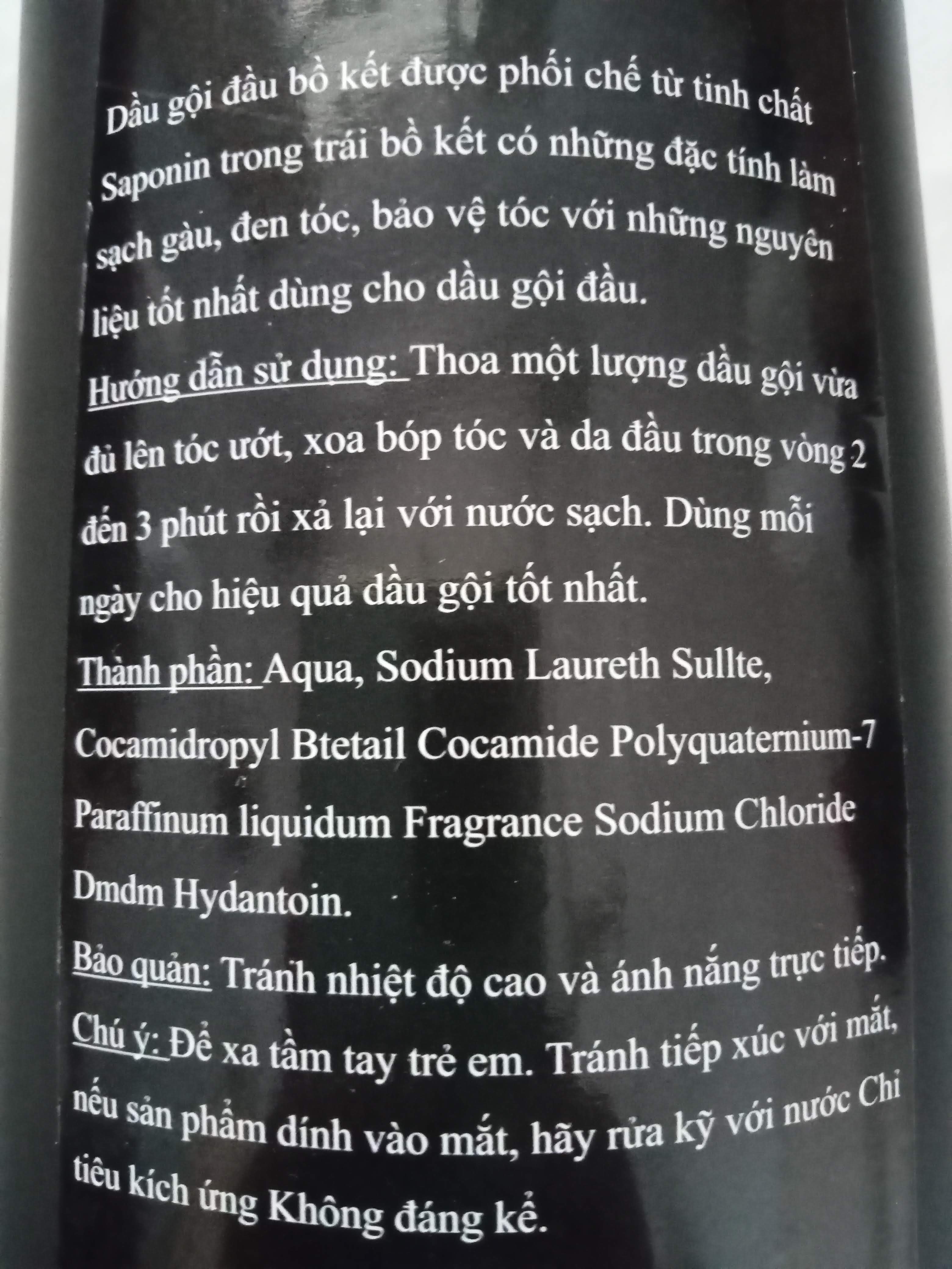 dầu gội bồ kết