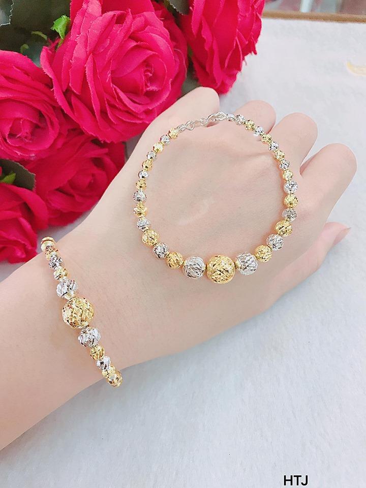 Lắc tay bạc ta xi 2 màu LTB245