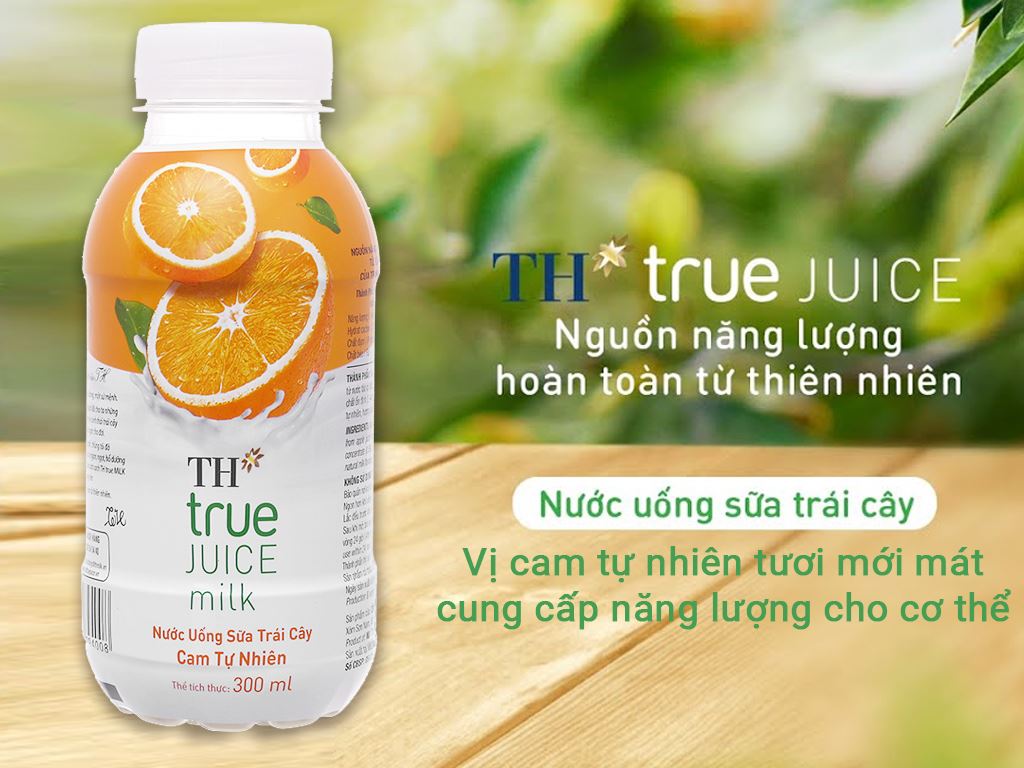 Lốc 6 chai sữa trái cây TH True Juice Milk