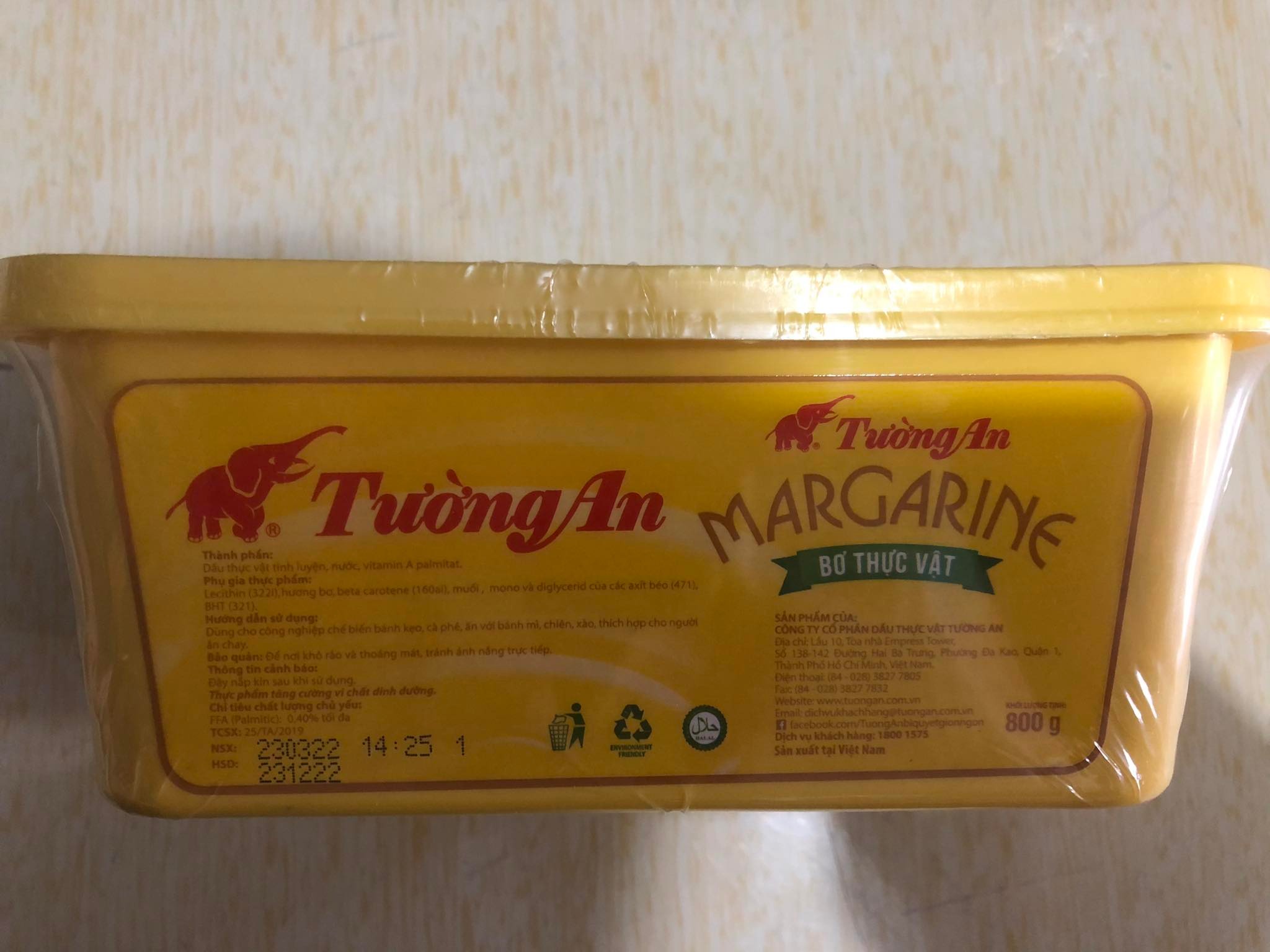 Bơ tường an 800g