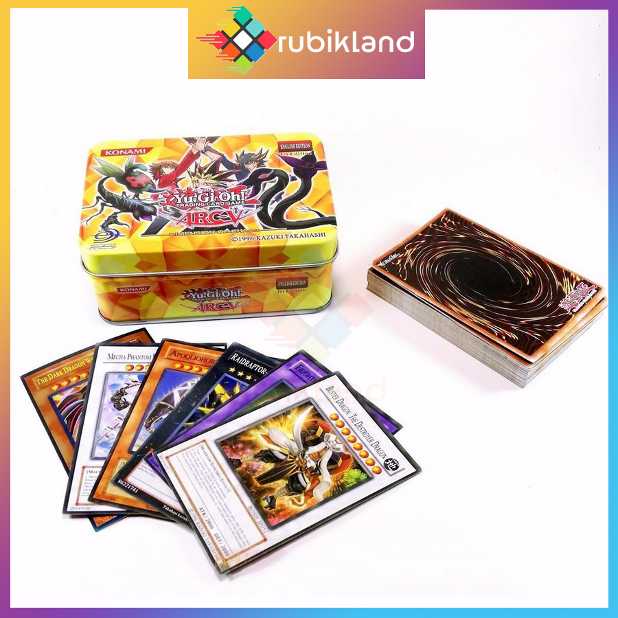 Bài Yugi Hộp Sắt Bài Yugioh Yugi-Oh Phiên Bản Tiếng Anh 41 Thẻ Bài Hộp Thiếc Có Ánh Kim Đồ Chơi Trẻ Em Board Game