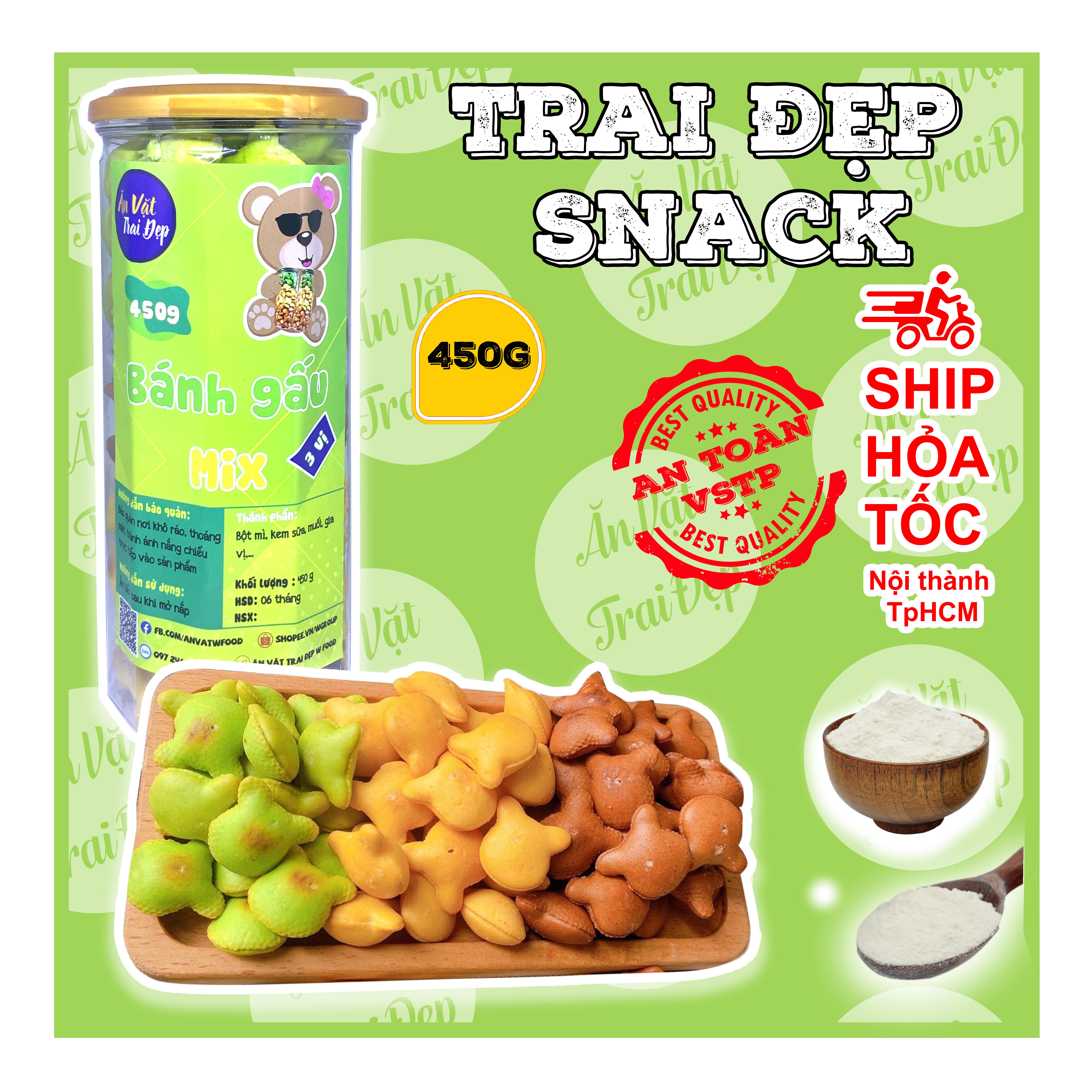 Bánh Gấu Mix 3 Vị Trai Đẹp 430G