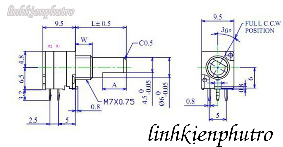 [HCM]Combo 2 Biến trở đôi 10K - RK097G