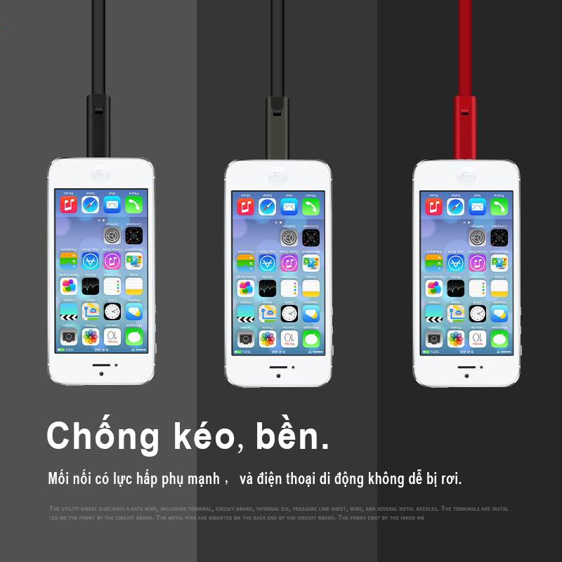 Cáp dữ liệu điện thoại sạc nhanh 1.5m 4A có thể cắt, thích hợp cho Apple, Android, type-c, cho món quà Giáng sinh