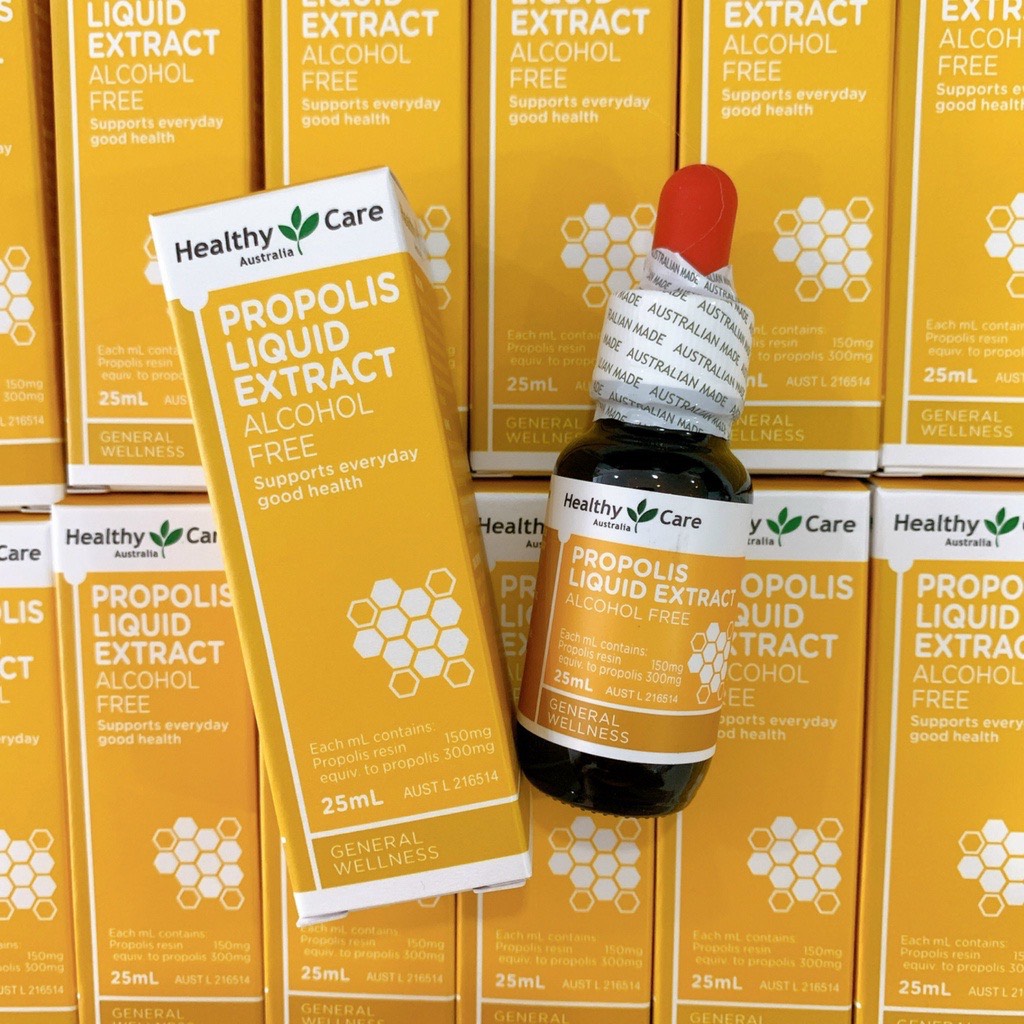 Keo ong Healthy Care Propolis Liquid Extract Alcohol Free của Úc 25ml