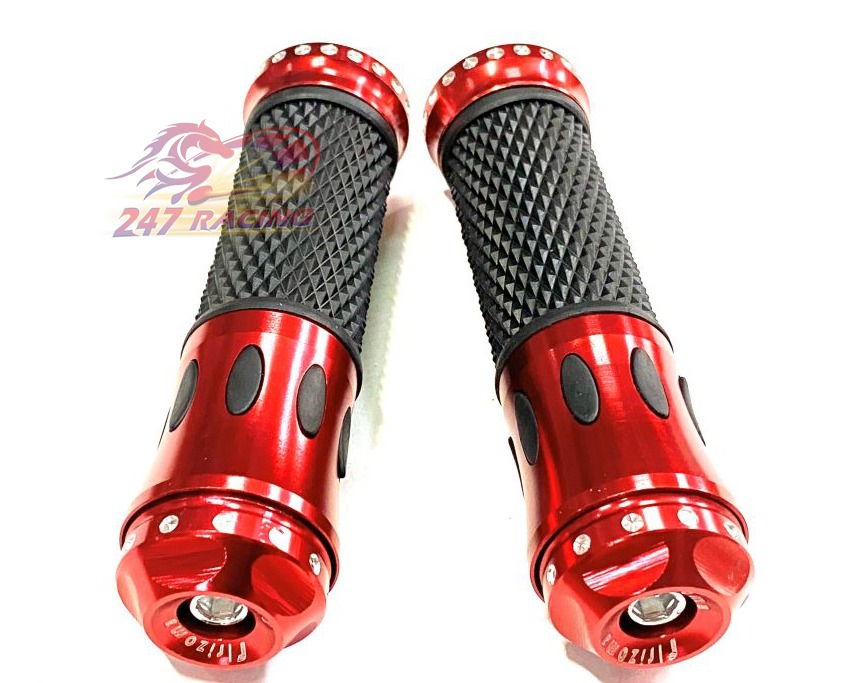 Bao tay Gù chấm bi nhôm CNC gắn xe máy màu Đỏ