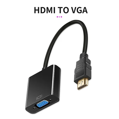 Aux Video Cable HDTV Adapter Digital to Analog Converter Cable HDMI compatible to VGA Adapter for PS4 PC TV Box to Displayer