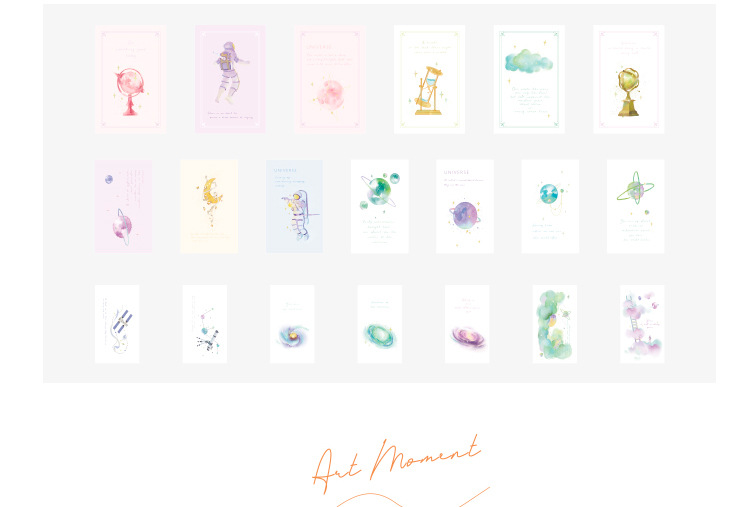 Set 40 miếng hình dán trang trí Deco Sticky Miss Time
