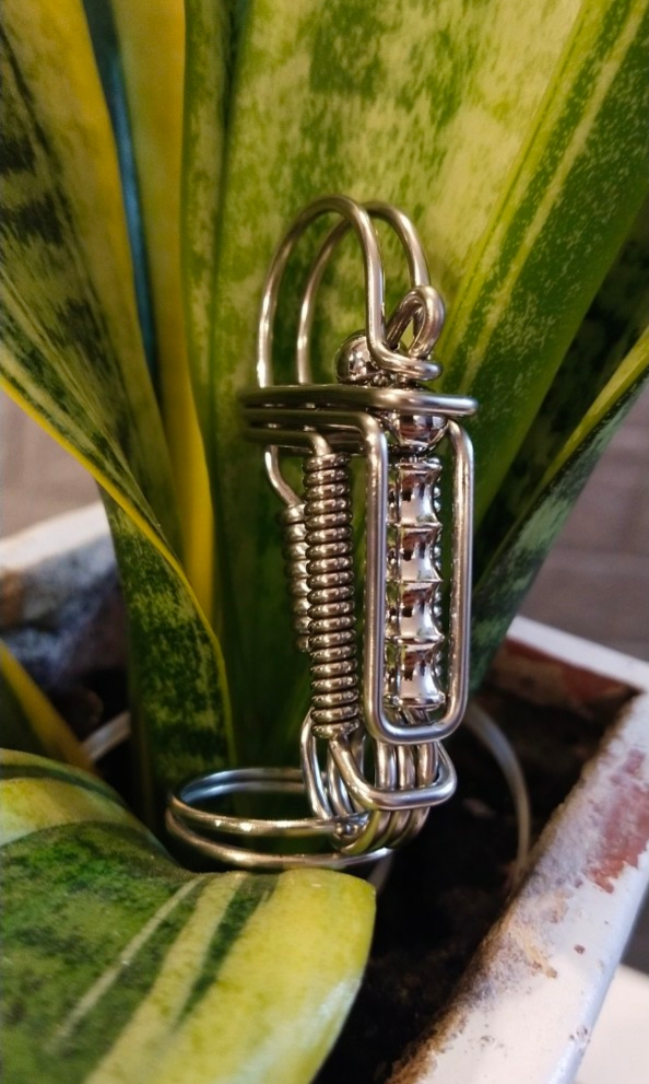 [HCM]Móc Khoá Thủ Công Inox Mặt Đốt Trúc