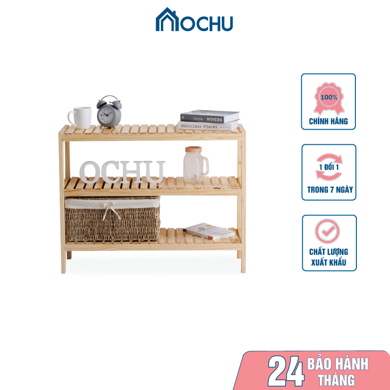 Kệ Đa Năng 3 Tầng Khung Gỗ Thông OCHU - Bench 3F