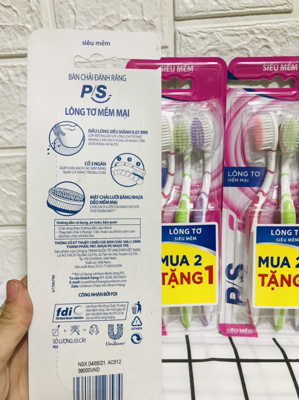 COMBO 3 Bàn chải congate Lông tơ mềm mại