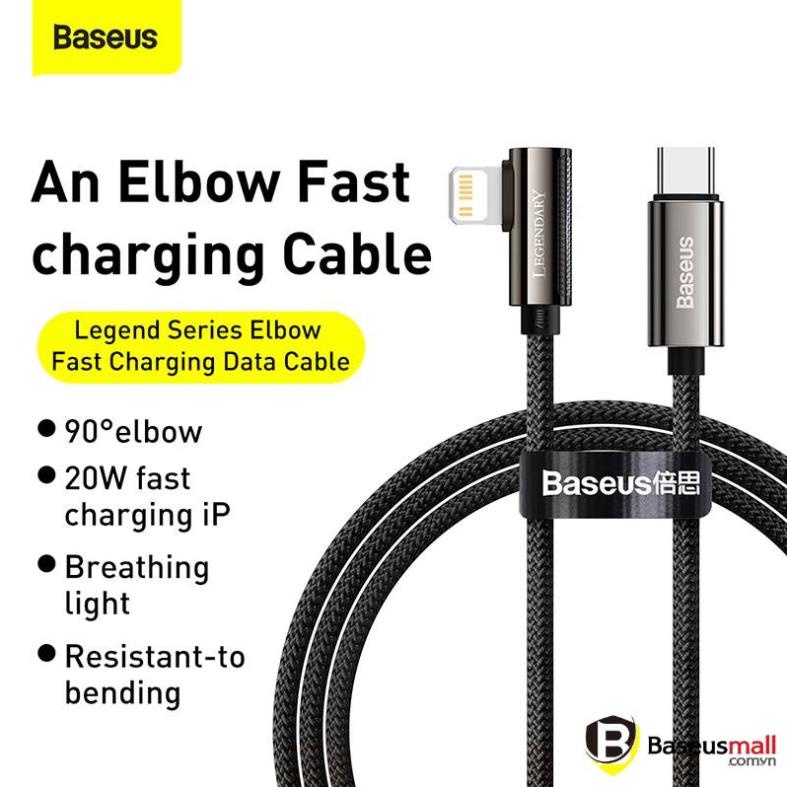 Baseus -BaseusMall VN Cáp sạc Type C to Lightning Baseus Legend Series Elbow Fast Charging Data Cable
