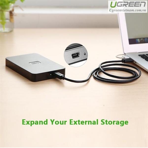 Cáp miniUSB sang USB 2.0 dài 3m Ugreen 10386