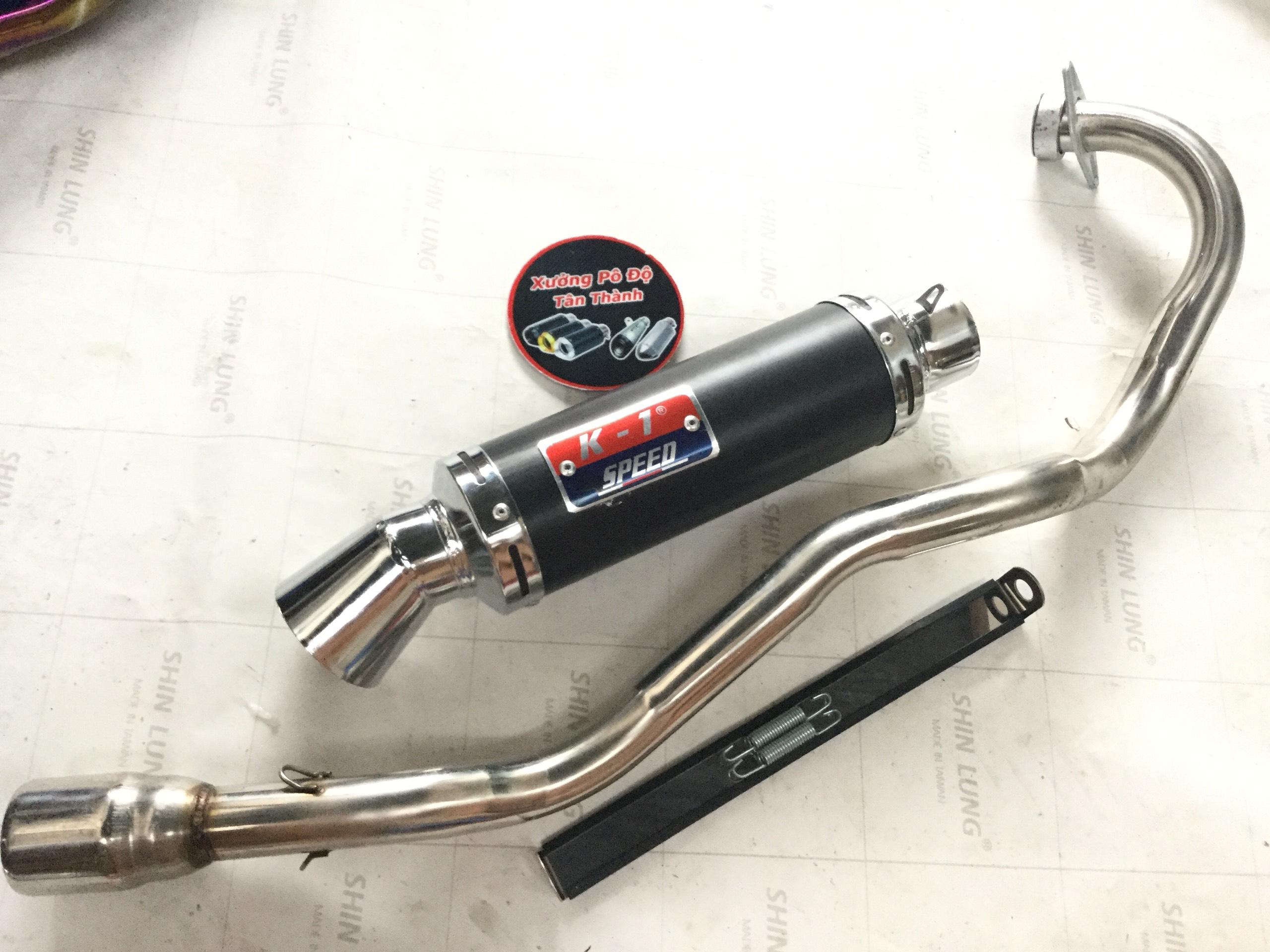 Bộ pô k1 đen full cổ exciter 150