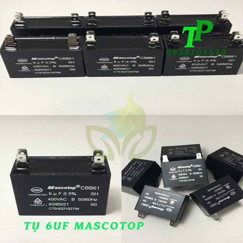 Tụ mascotop 6uf cbb61