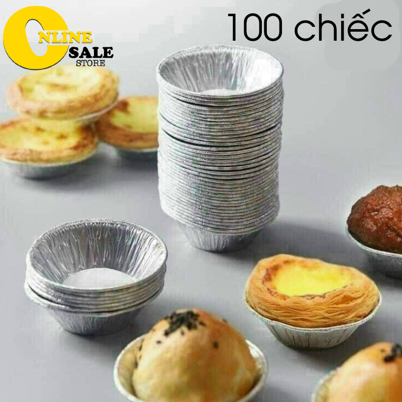 50-100 Miếng cốc bạc,khuôn bánh tart,tart trứng, nướng hàu. Giấy Thiếc Dùng Một Lần Bánh Tart Khuôn Bánh Cupcake Khuôn Bánh Quy Dụng Cụ Làm Bánh Nhà Bếp,  Khay Cốc Nướng Bánh