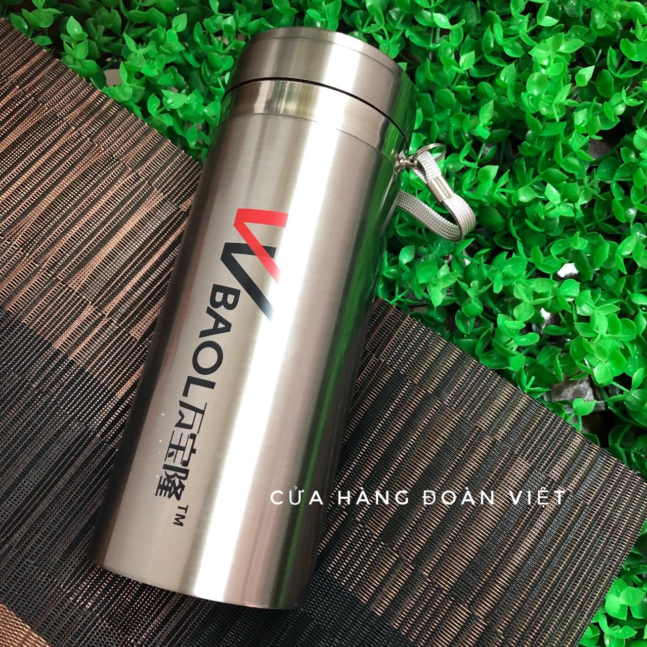 Ca giữ nhiệt inox cao cấp 800ml - có dây treo