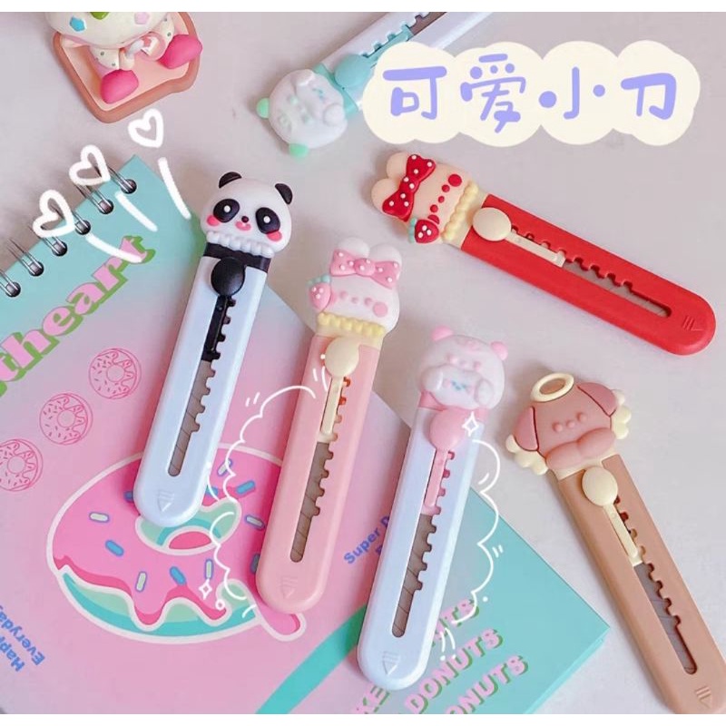 Dao rọc giấy mini cute nhiều hình dễ thương (giao mẫu ngẫu nhiên ạ)- (dao dọc giấy)