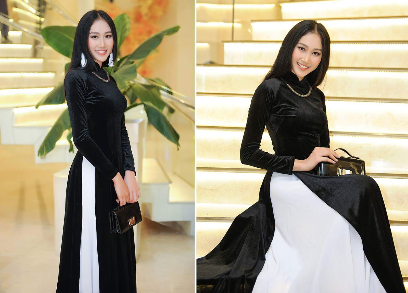 ÁO DÀI TRUYỀN THỐNG NHUNG ĐEN, SANG TRỌNG & QUÝ PHÁI