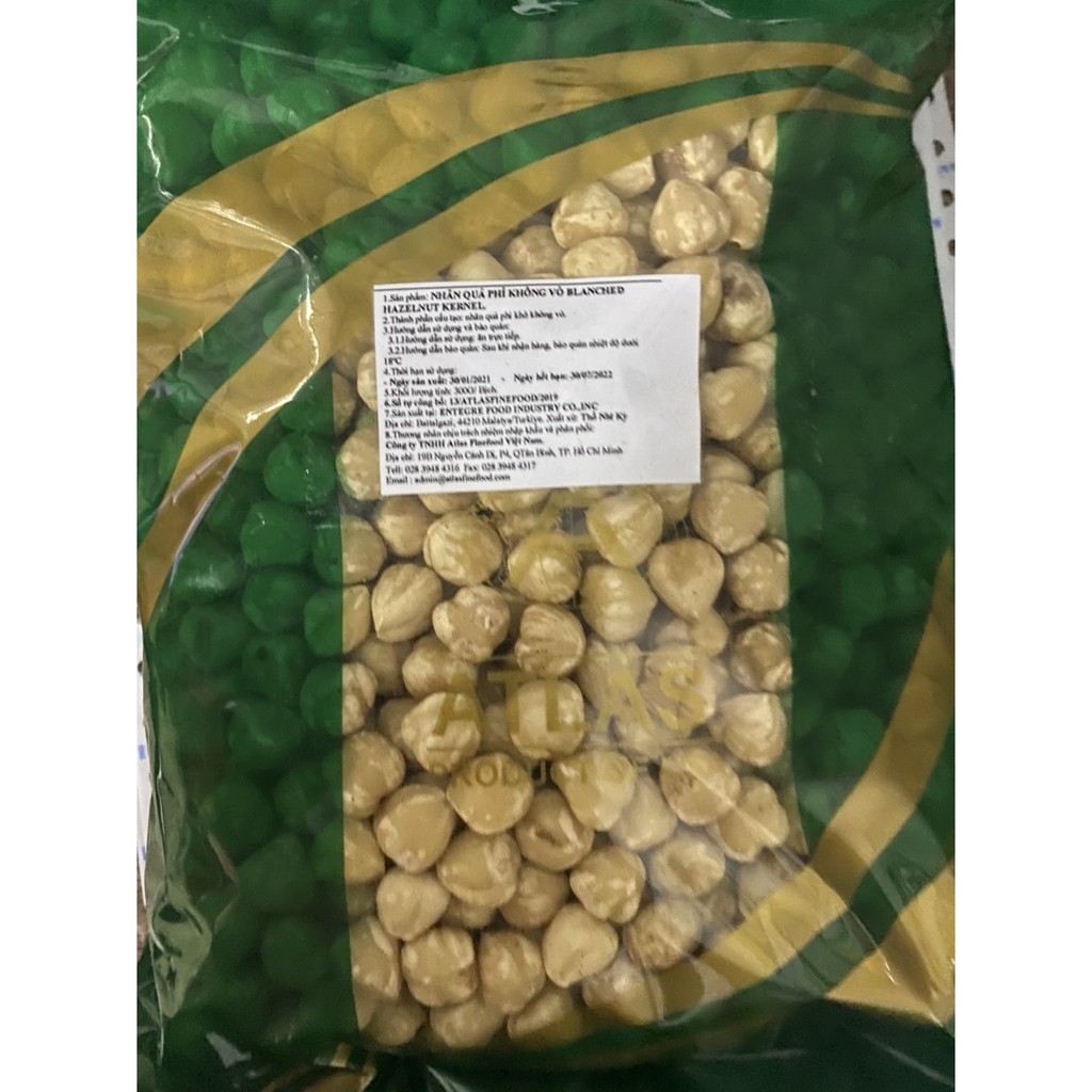 [HCM]Nhân quả phỉ không vỏ Blanched Hazelnut Whole 1KG